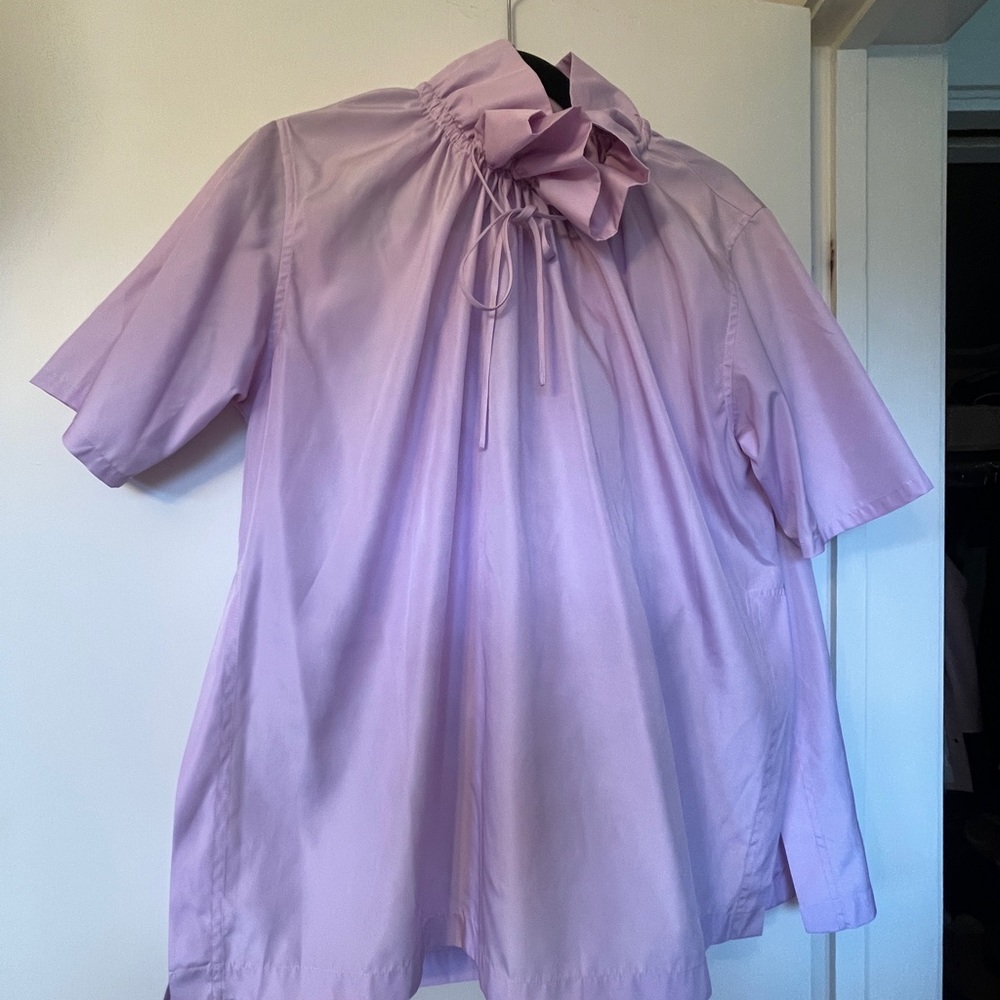 Brand new Phillip Lim ruched neck boxing taffeta shirt and matching shorts.